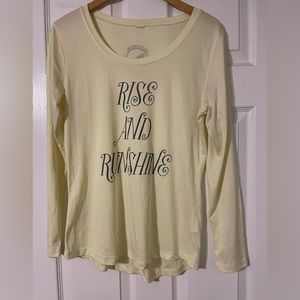 Neon yellow running long sleeve performance top. Size large.